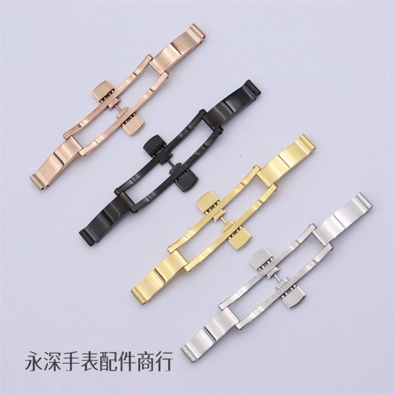 Watch Buckle Accessories Stainless Steel L2 Butterfly Buckle Double Press Foldableing Buckle Steel Belt Connecting Buckle Men'S And Women'S Watch Chain Buckle - Image 5